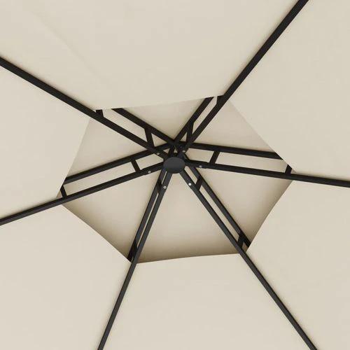 vidaXL Gazebo with Sidewalls 3.1x2.7 m Cream - Gazebos