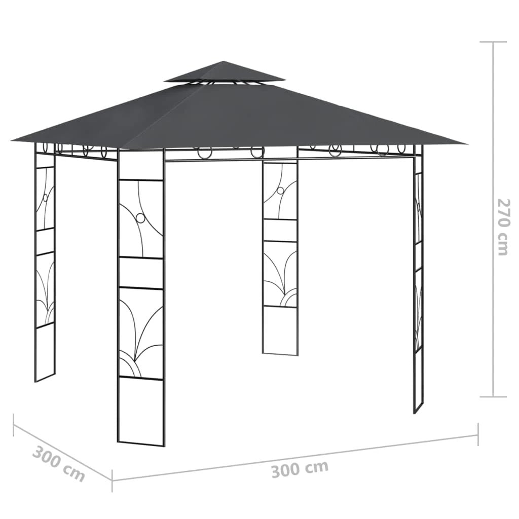 vidaXL Gazebo 3x3x2.7 m Cream 160 g/m² - Gazebos