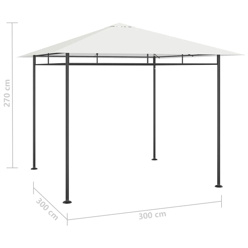 vidaXL Gazebo 3x3x2.7 m Cream 180 g/m² - Gazebos