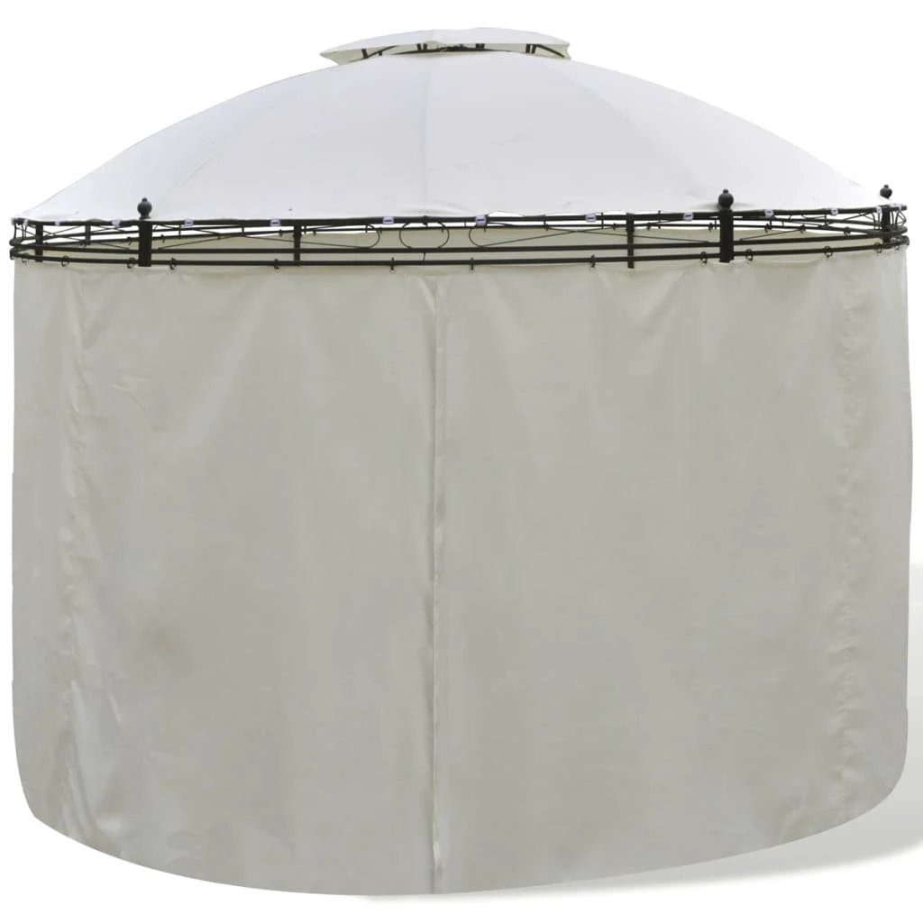 vidaXL Gazebo with Curtains Round 3.5x2.7 m Anthracite by vidaXL