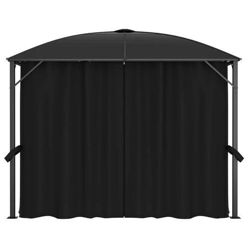 vidaXL Gazebo with Curtains 300x300x265 cm Anthracite - Gazebos