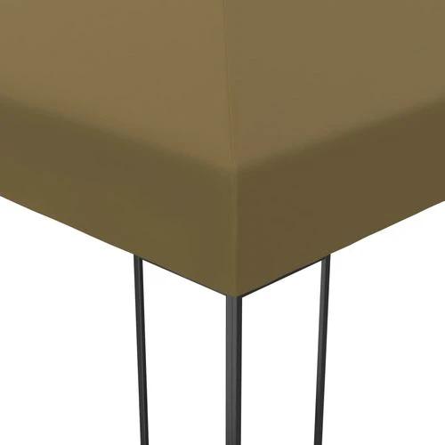 Gazebo with LED String Lights 3x4 m Taupe by vidaXL