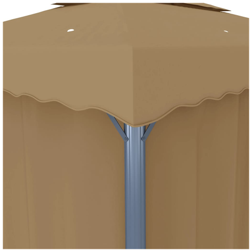 vidaXL vidaXL Gazebo with Curtain 3x3 m Taupe Aluminium - Gazebos