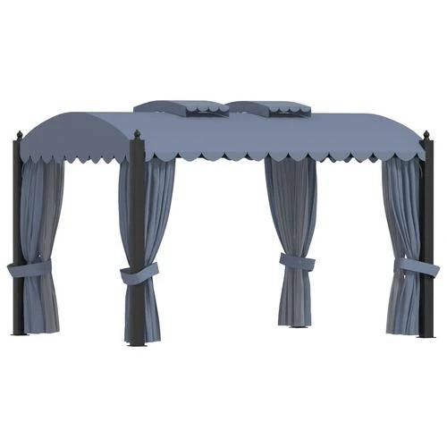 vidaXL vidaXL Gazebo with Curtains 3x4 m Anthracite Steel - Gazebos