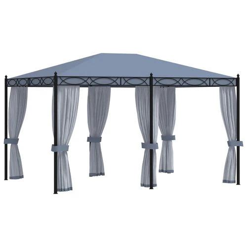 vidaXL Gazebo with Mesh Screens 3x4 m Anthracite Steel by vidaXL