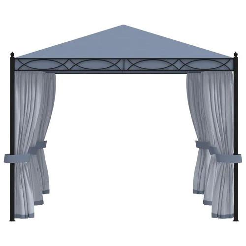 vidaXL Gazebo with Mesh Screens 3x4 m Anthracite Steel by vidaXL