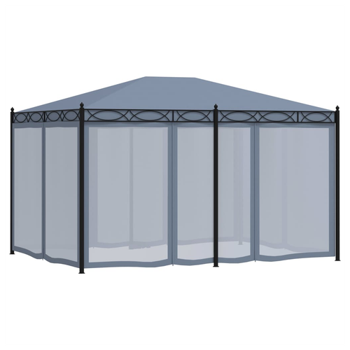 vidaXL Gazebo with Mesh Screens 3x4 m Anthracite Steel by vidaXL