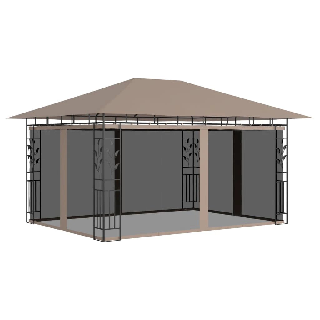 vidaXL Gazebo with Mosquito Net 3x3x2.73 m Cream 180 g/m² - Gazebos