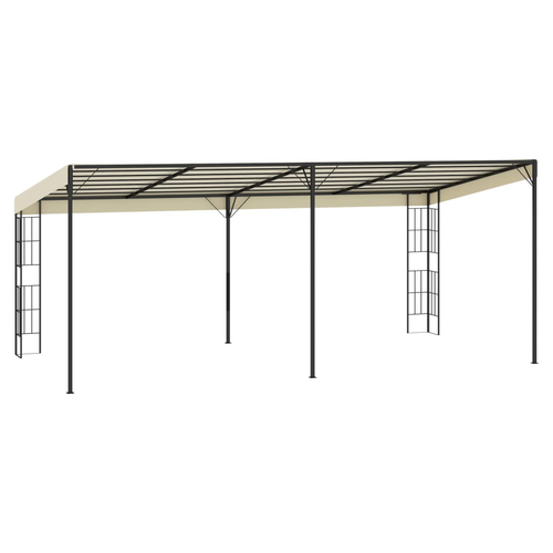 vidaXL vidaXL Wall-mounted Gazebo 3x3 m Cream Fabric - Gazebos