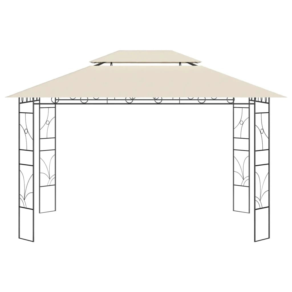 vidaXL Gazebo 4x3x2.7 m Cream 160 g/m² by vidaXL