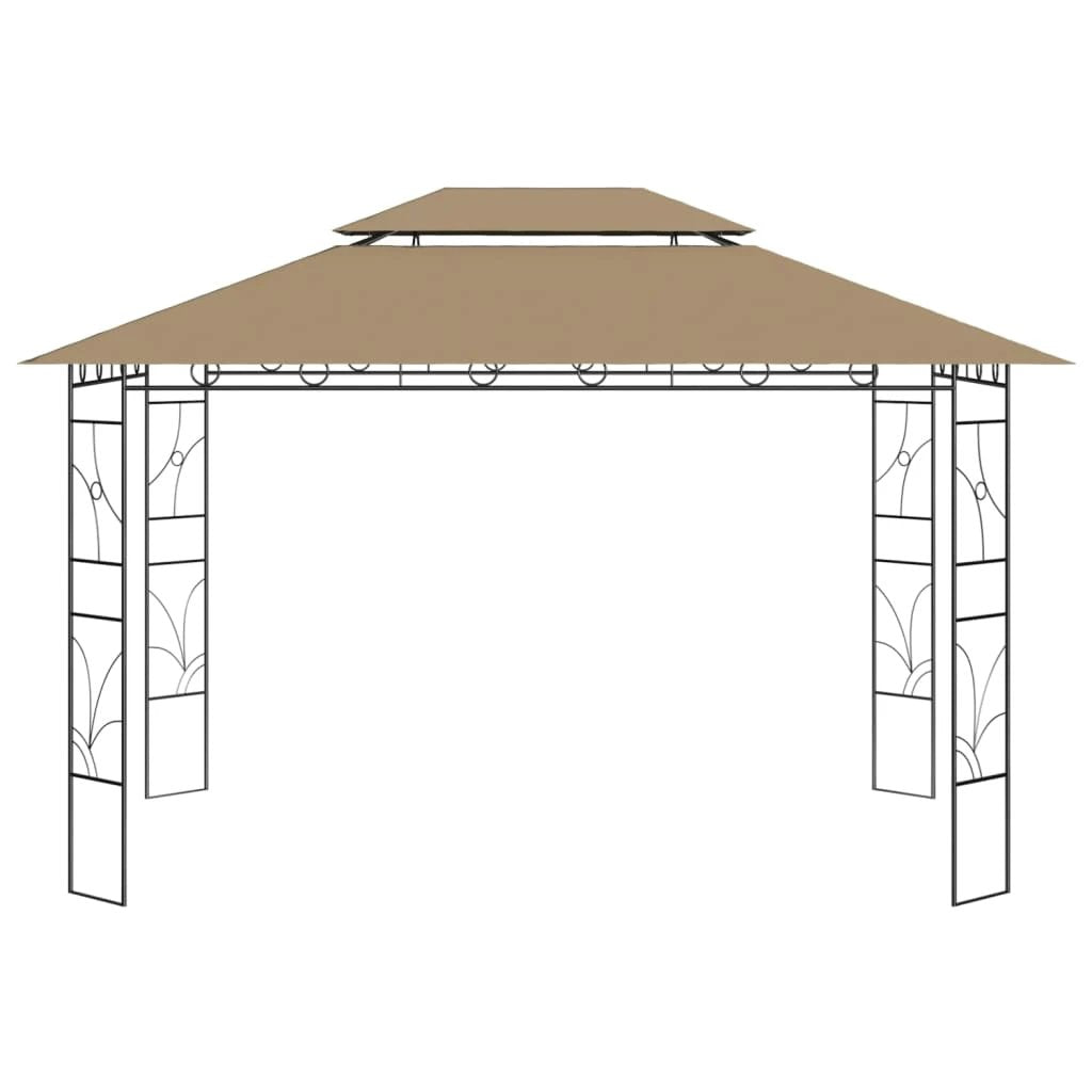 vidaXL Gazebo 4x3x2.7 m Cream 160 g/m² - Gazebos