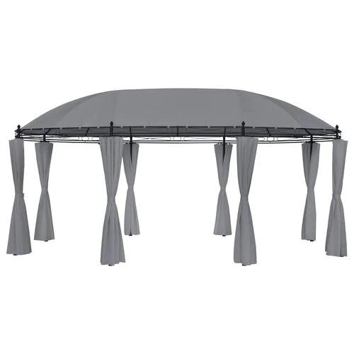 vidaXL Gazebo with Curtains 520x349x255 cm Anthracite by vidaXL