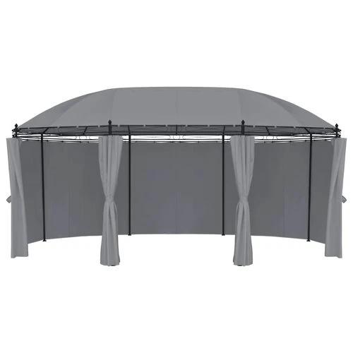 vidaXL Gazebo with Curtains 520x349x255 cm Anthracite by vidaXL