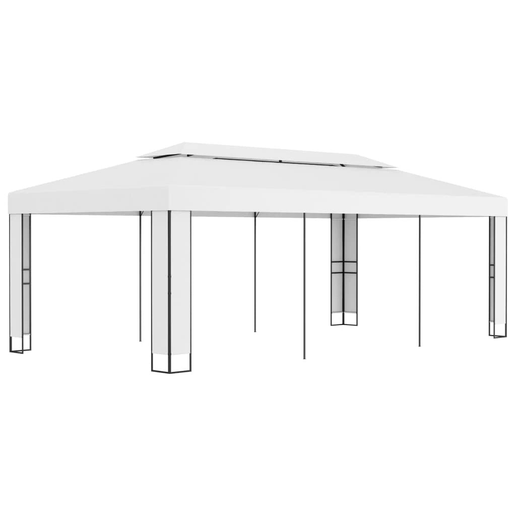 vidaXL Gazebo with Double Roof 3x3 m White - Gazebos