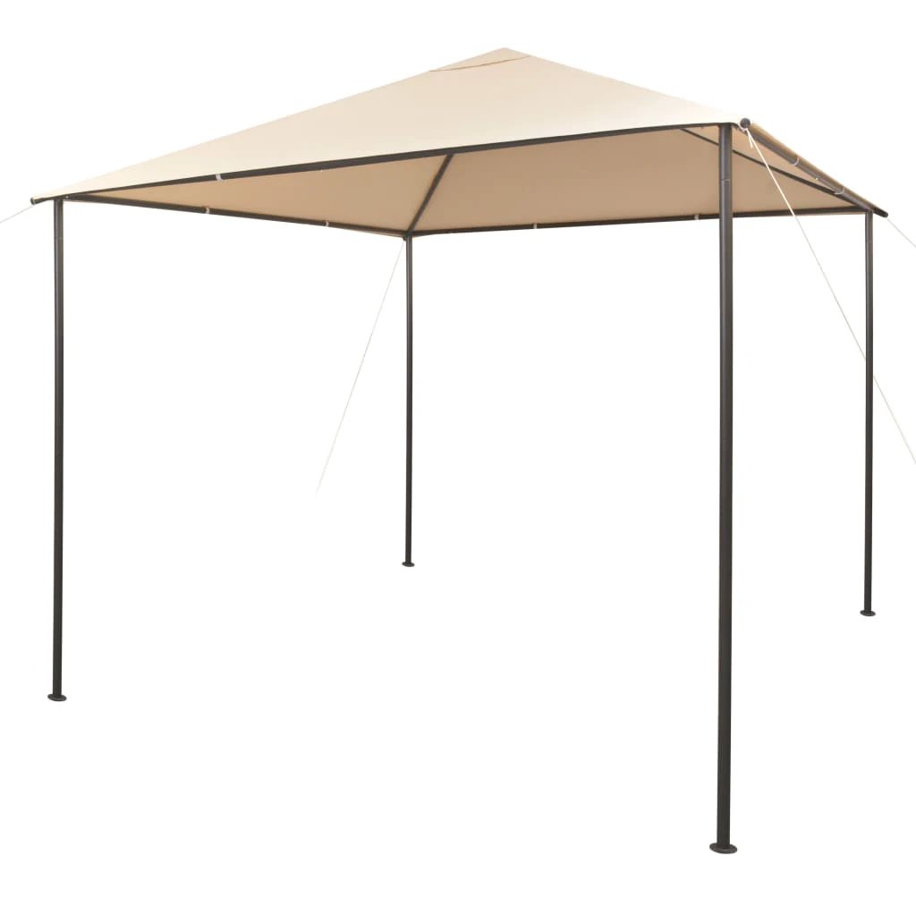 vidaXL Gazebo Pavilion Tent Canopy 4x4 m Steel Beige by vidaXL