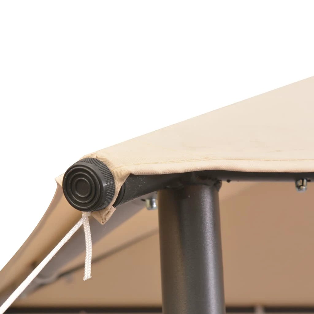 vidaXL vidaXL Gazebo Pavilion Tent Canopy 4x4 m Steel Beige - Gazebos