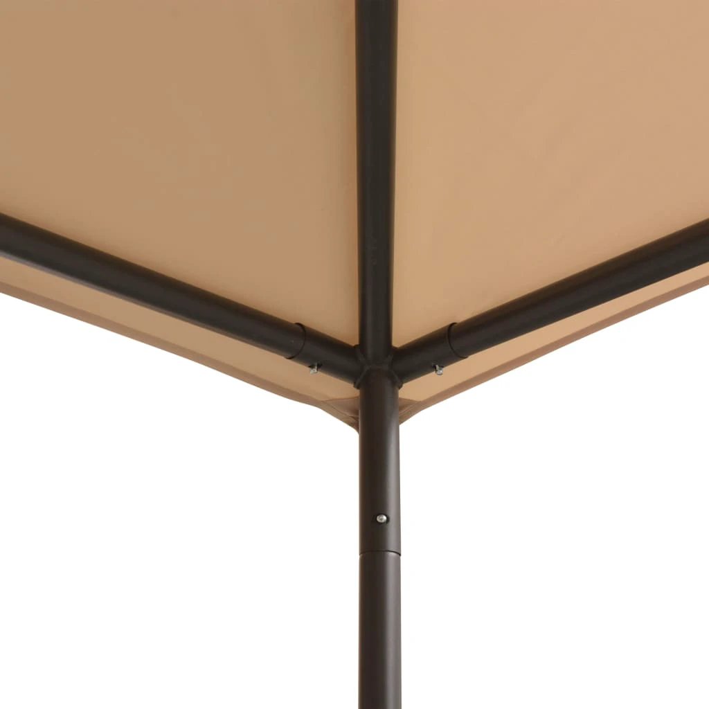 vidaXL vidaXL Gazebo Pavilion Tent Canopy 4x4 m Steel Beige - Gazebos