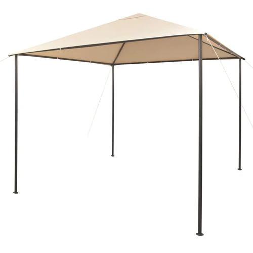 vidaXL vidaXL Gazebo Pavilion Tent Canopy 4x4 m Steel Beige - Gazebos