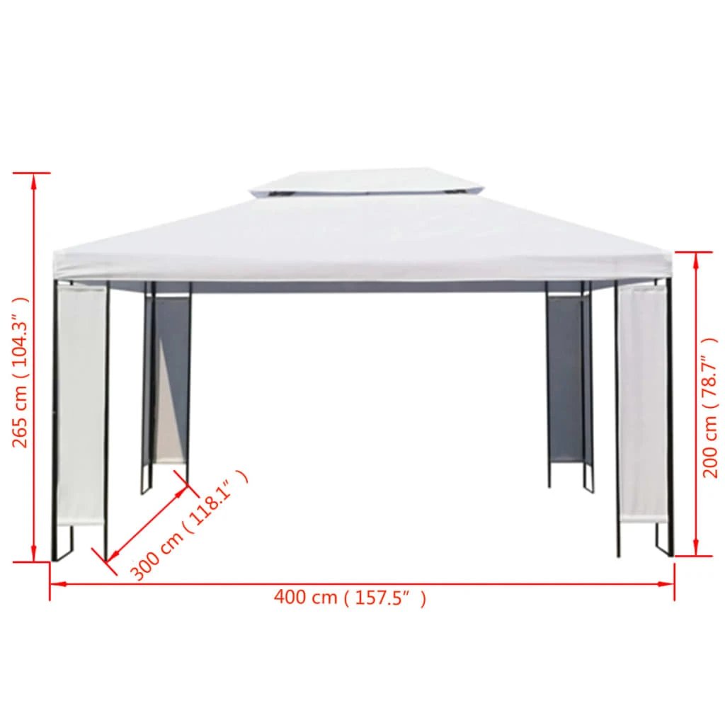 vidaXL Gazebo Anthracite 300x400 cm - Gazebos