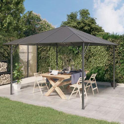 Gazebo with Roof 3x3 m Anthracite by vidaXL