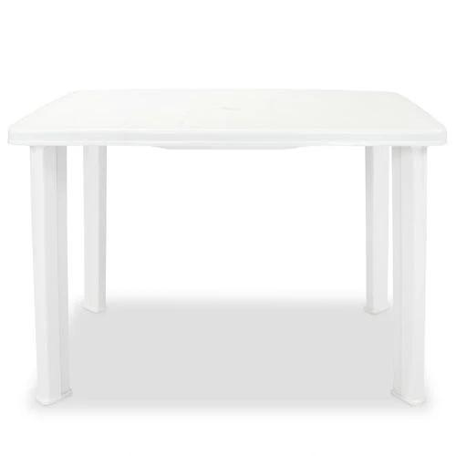 vidaXL Garden Table White 101x68x72 cm Plastic by vidaXL