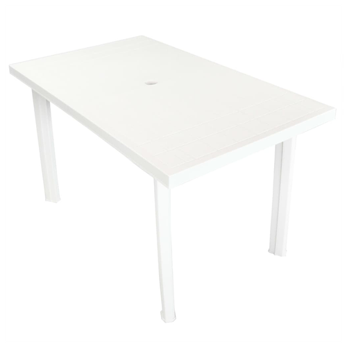 vidaXL vidaXL Garden Table White 101x68x72 cm Plastic -