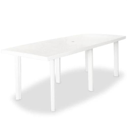 vidaXL vidaXL Garden Table White 101x68x72 cm Plastic -