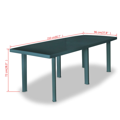 vidaXL vidaXL Garden Table White 101x68x72 cm Plastic -