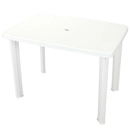 vidaXL Garden Table White 101x68x72 cm Plastic by vidaXL