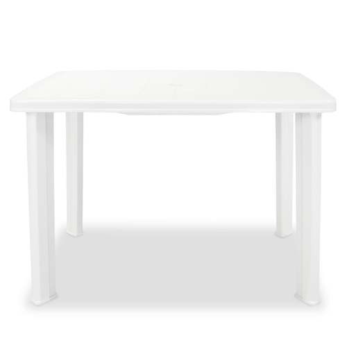 vidaXL Garden Table White 101x68x72 cm Plastic by vidaXL