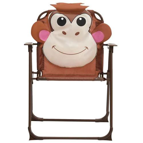 vidaXL 3 Piece Kids' Garden Bistro Set with Parasol Brown -