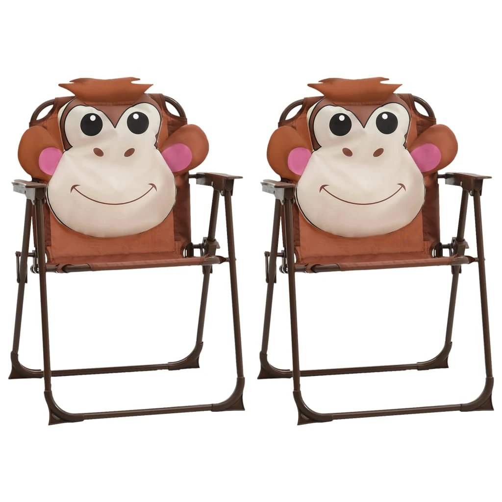 vidaXL 3 Piece Kids' Garden Bistro Set with Parasol Brown by vidaXL