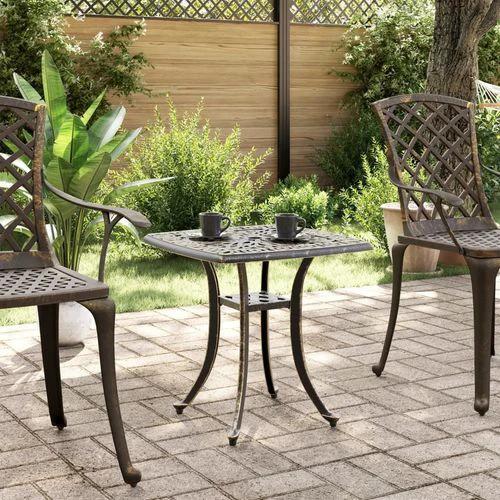 vidaXL Garden Table Bronze 53x53x53 cm Cast Aluminium by vidaXL