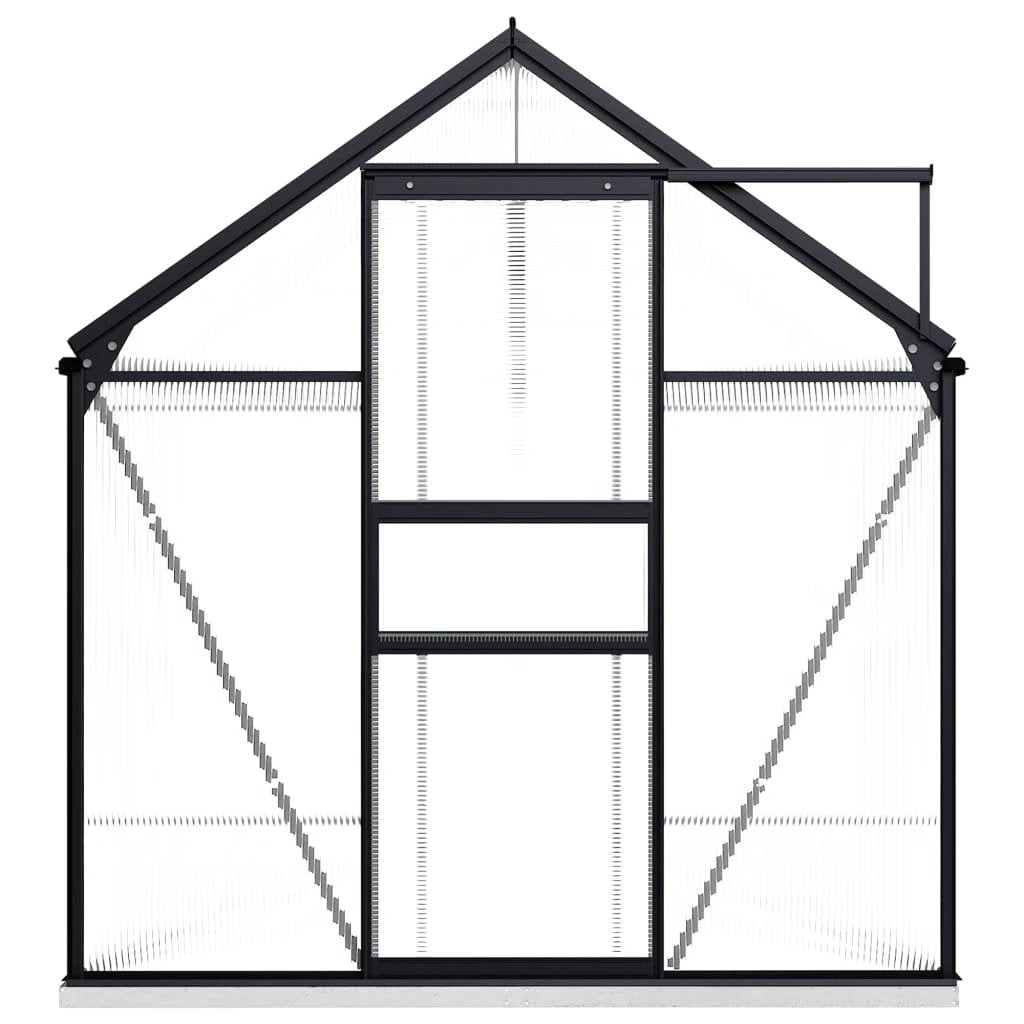 vidaXL Greenhouse with Base Frame Anthracite Aluminium 3.61 m² by vidaXL