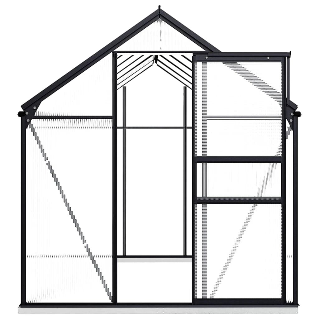 vidaXL Greenhouse with Base Frame Anthracite Aluminium 3.61 m² by vidaXL