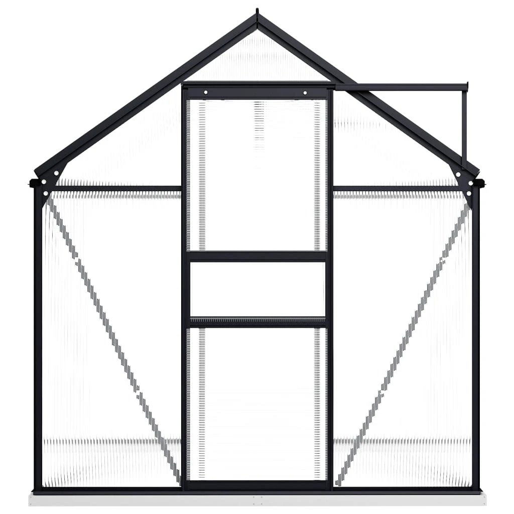 vidaXL Greenhouse with Base Frame Anthracite Aluminium 3.61 m² by vidaXL