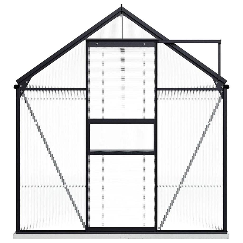 vidaXL vidaXL Greenhouse with Base Frame Anthracite Aluminium 3.61 m² - Greenhouse