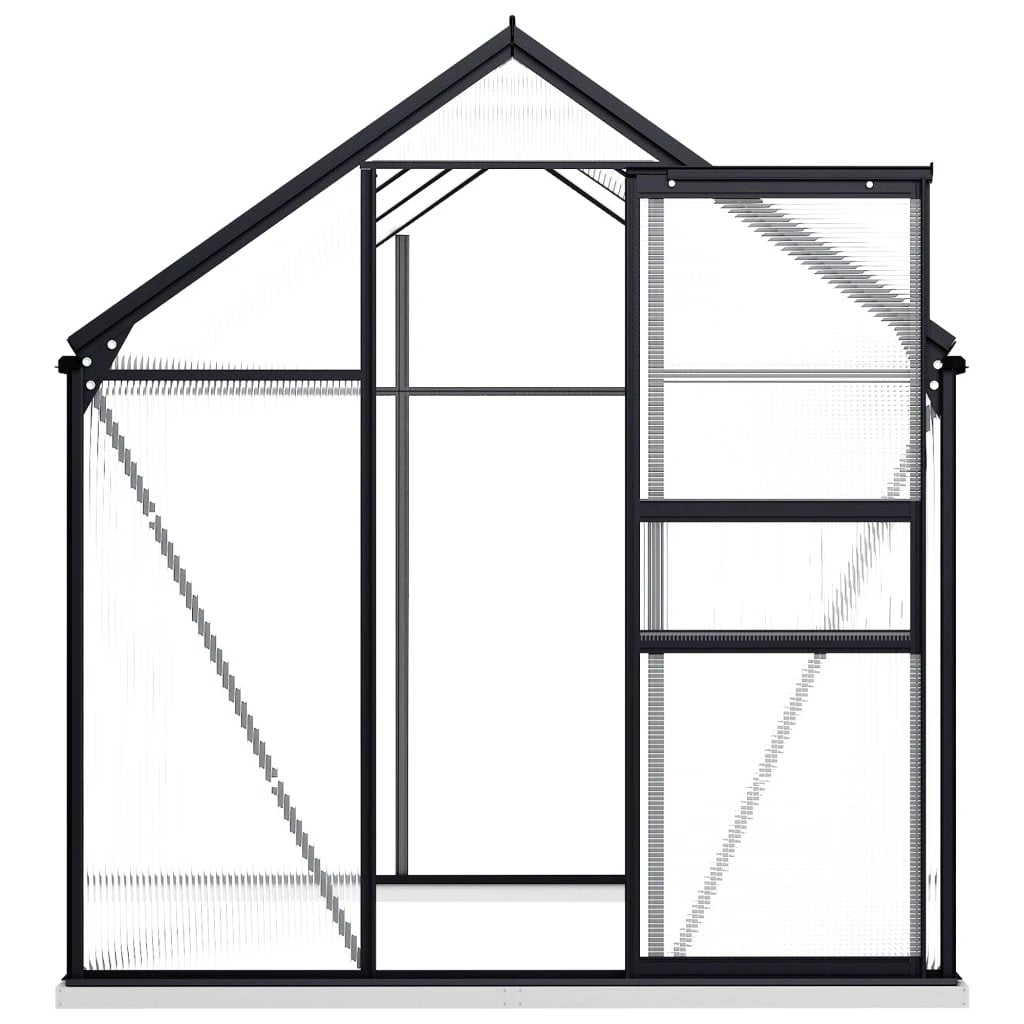 vidaXL Greenhouse with Base Frame Anthracite Aluminium 3.61 m² by vidaXL