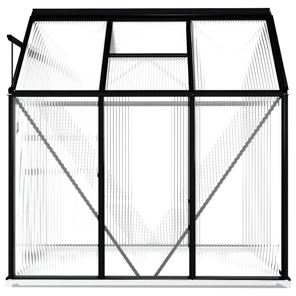 vidaXL Greenhouse with Base Frame Anthracite Aluminium 3.61 m² by vidaXL
