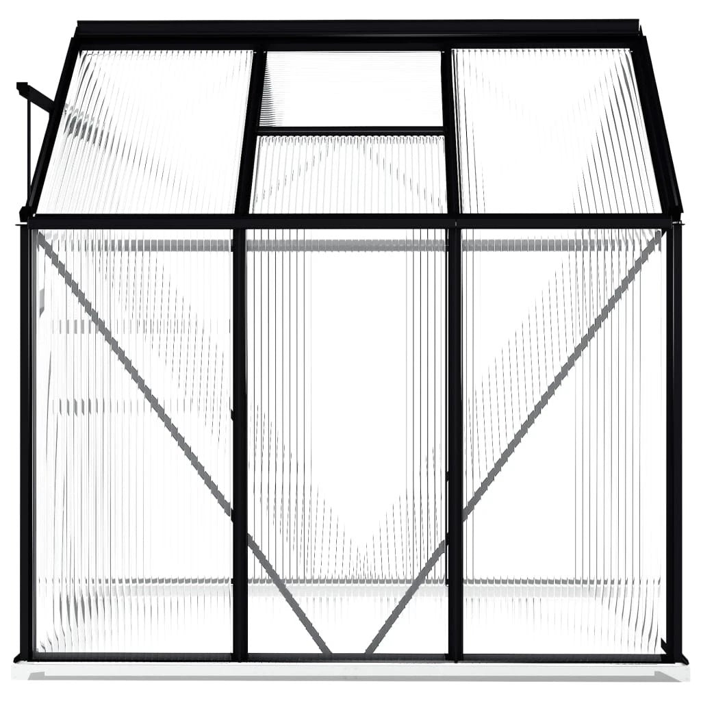 vidaXL Greenhouse with Base Frame Anthracite Aluminium 3.61 m² by vidaXL