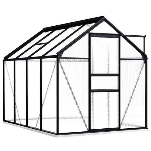 vidaXL vidaXL Greenhouse with Base Frame Anthracite Aluminium 3.61 m² - Greenhouse