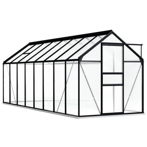 vidaXL vidaXL Greenhouse with Base Frame Anthracite Aluminium 3.61 m² - Greenhouse