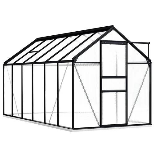 vidaXL vidaXL Greenhouse with Base Frame Anthracite Aluminium 3.61 m² - Greenhouse