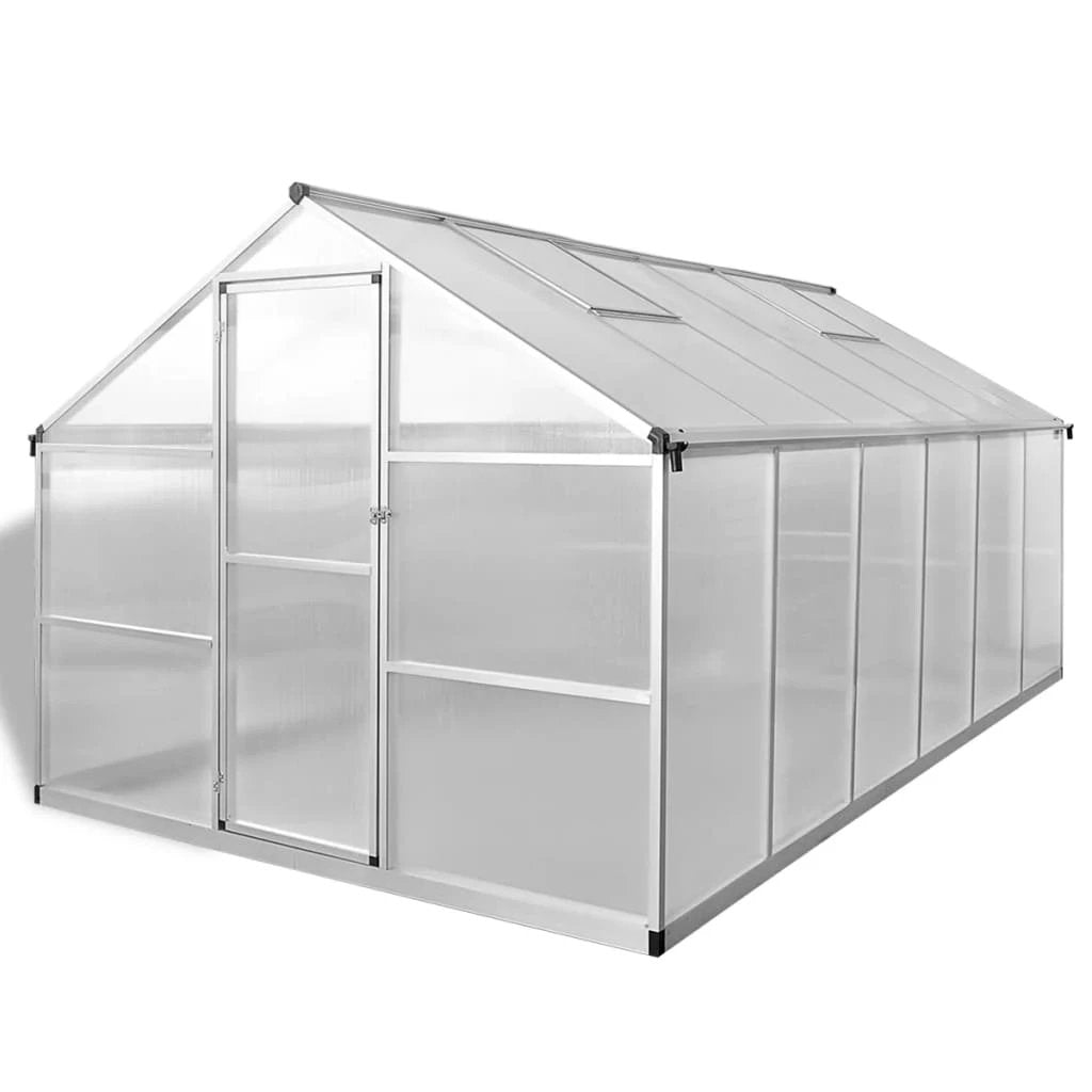 vidaXL Reinforced Aluminium Greenhouse with Base Frame 9.025 m² by vidaXL
