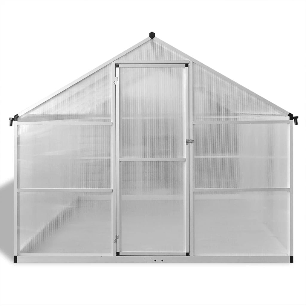 vidaXL vidaXL Reinforced Aluminium Greenhouse with Base Frame 9.025 m² - Greenhouse