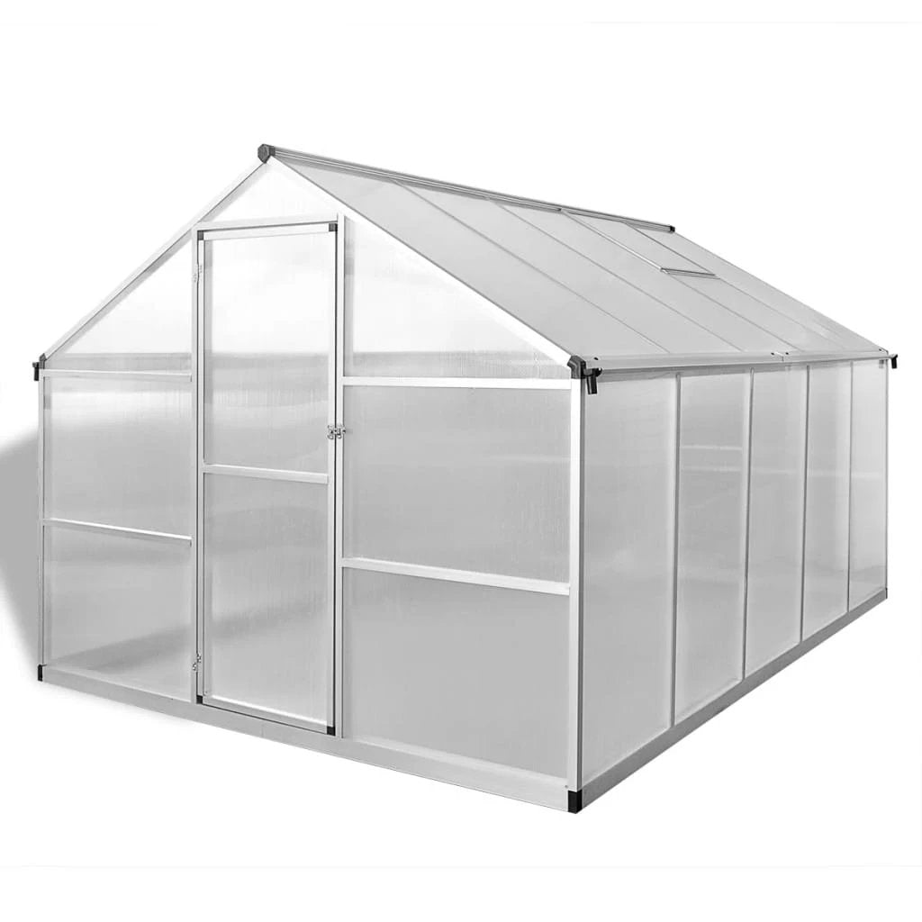 vidaXL vidaXL Reinforced Aluminium Greenhouse with Base Frame 9.025 m² - Greenhouse