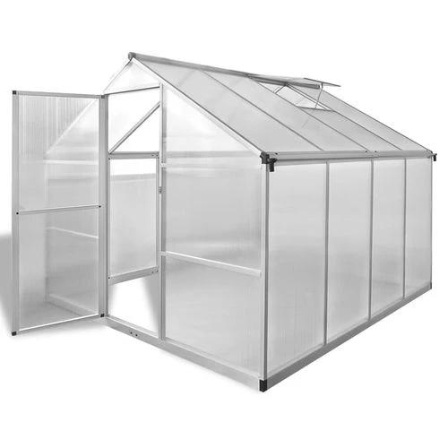 vidaXL Reinforced Aluminium Greenhouse with Base Frame 9.025 m² by vidaXL