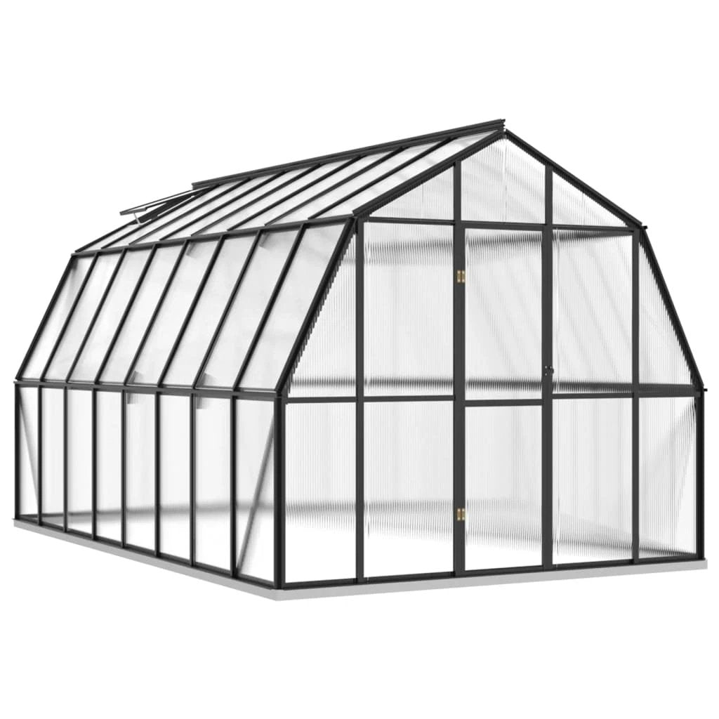 vidaXL Greenhouse with Base Frame Anthracite 3.3 m² Aluminium - Greenhouse