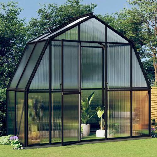 vidaXL Greenhouse with Base Frame Anthracite 3.3 m² Aluminium - Greenhouse