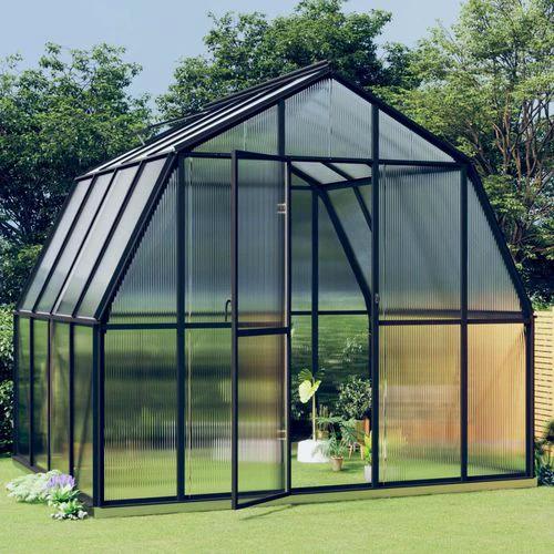 vidaXL Greenhouse with Base Frame Anthracite 3.3 m² Aluminium - Greenhouse